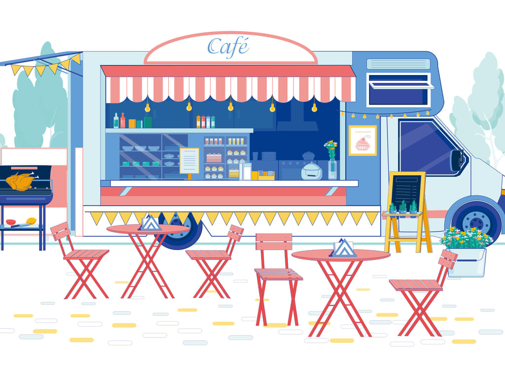 キッチンカーイラスト