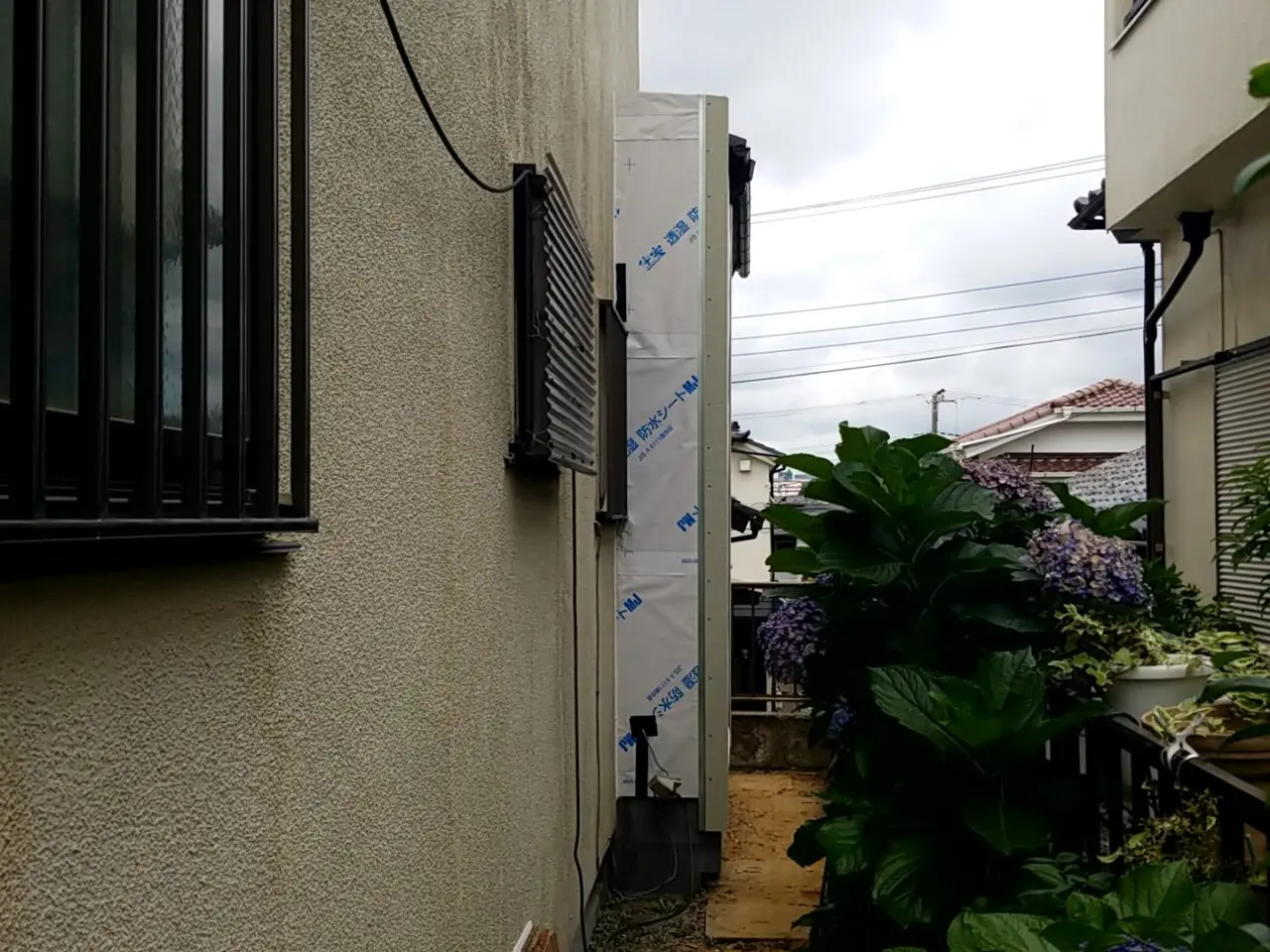 お風呂リフォーム　外壁建設