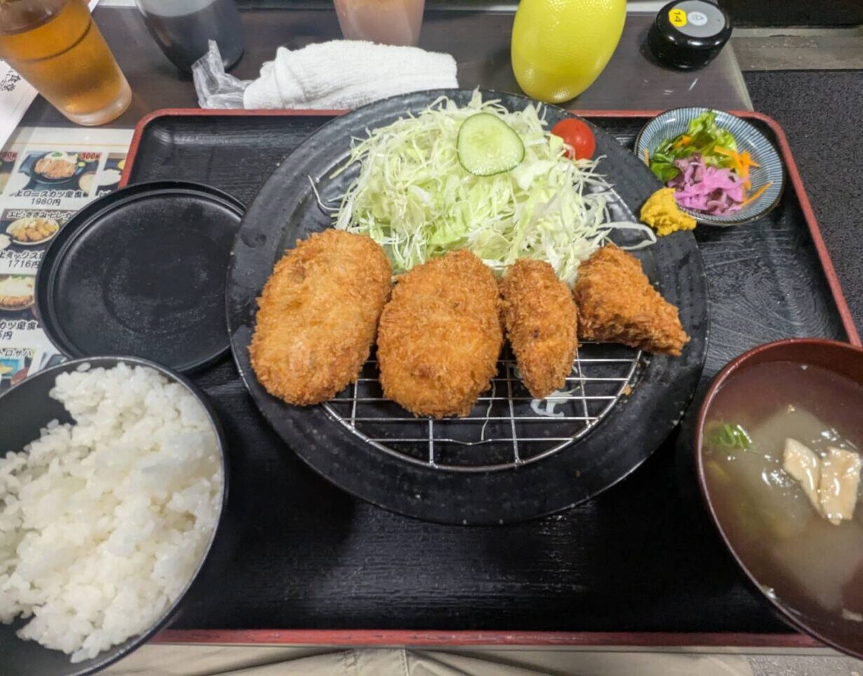 おかやま食堂　コロヒレ定食