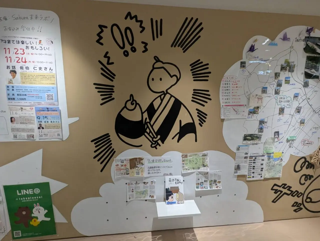 臼井観光案内所 壁絵