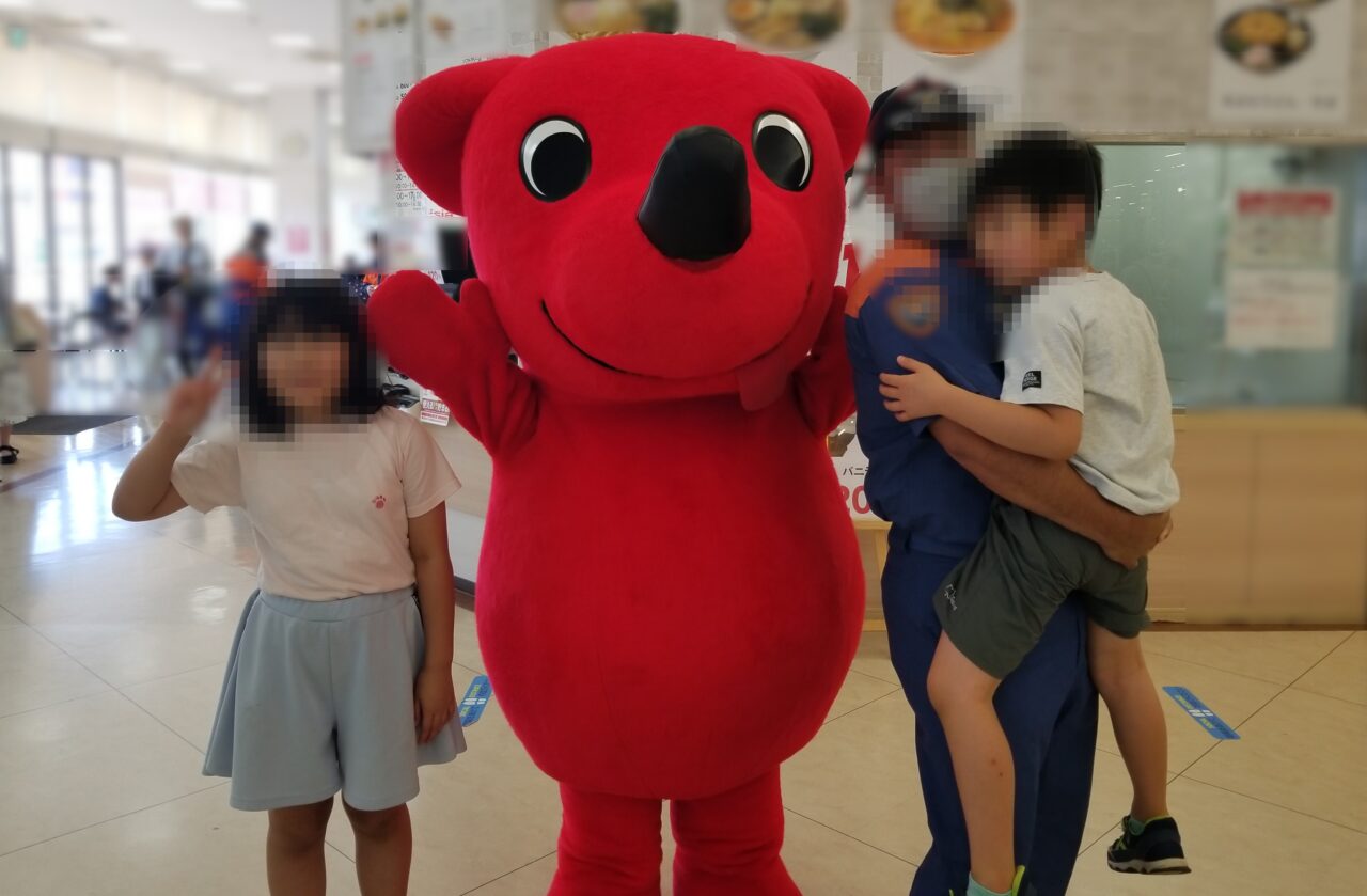 チーバ君と記念撮影