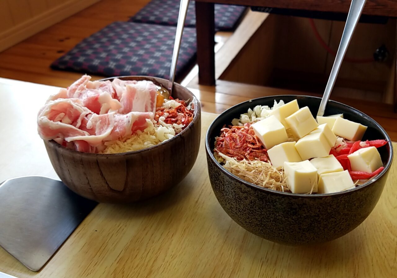 お好み焼き 醇 豚天・チーズもんじゃ