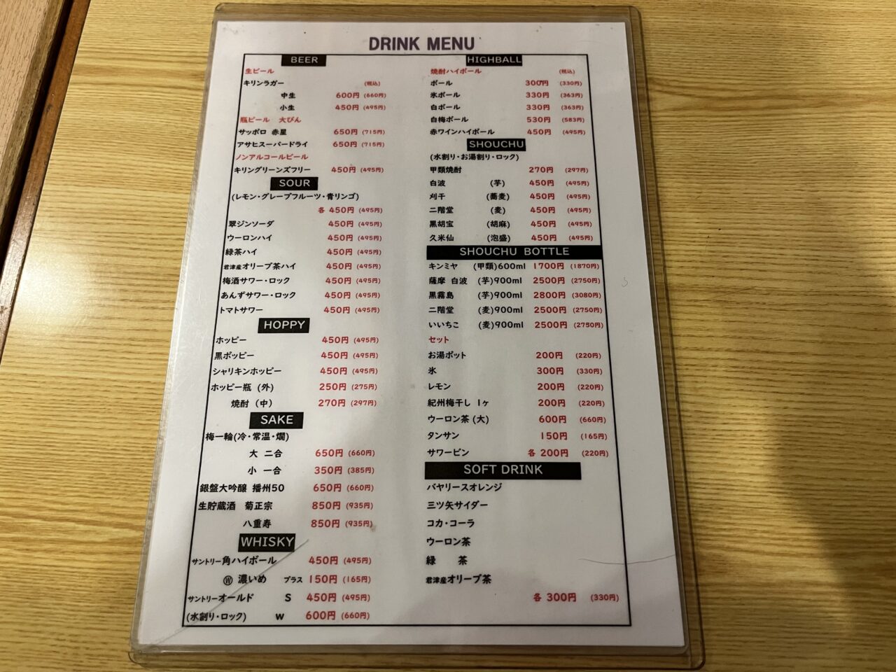メニュー