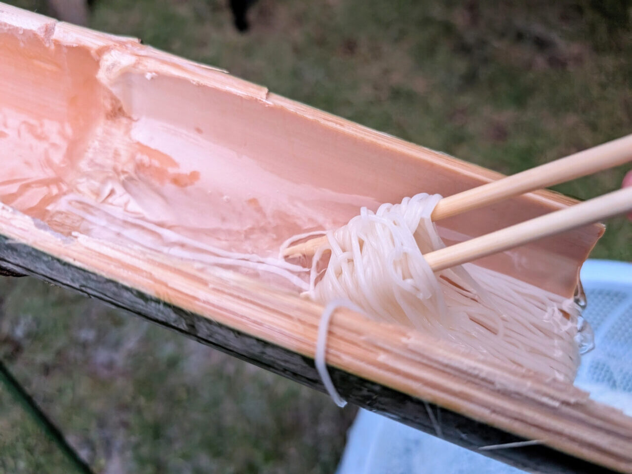 わんわん流しそうめん